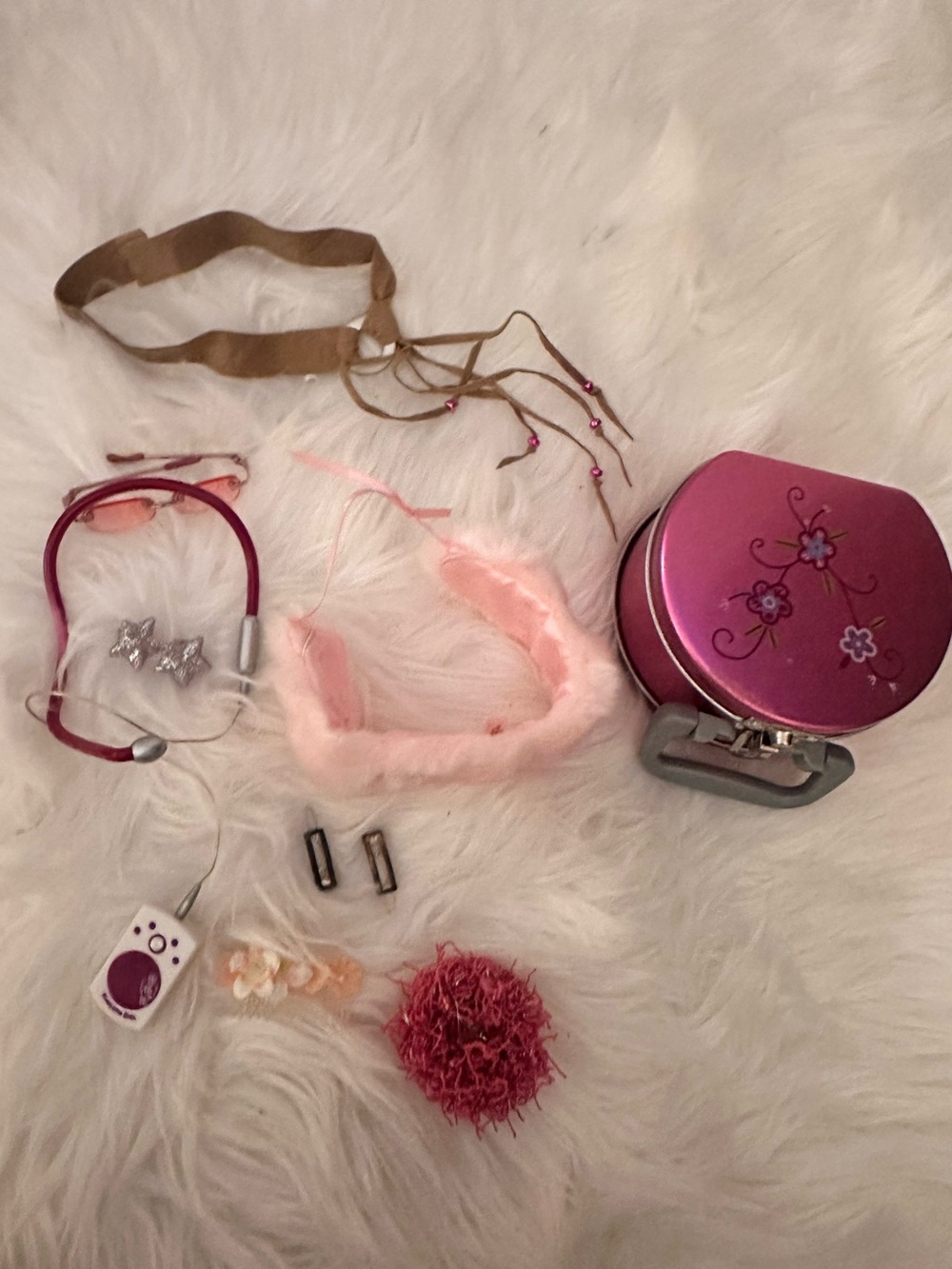 American Girl Doll Accessories – Purse, Glasses, Belt, Shawl, Hair Accessorie